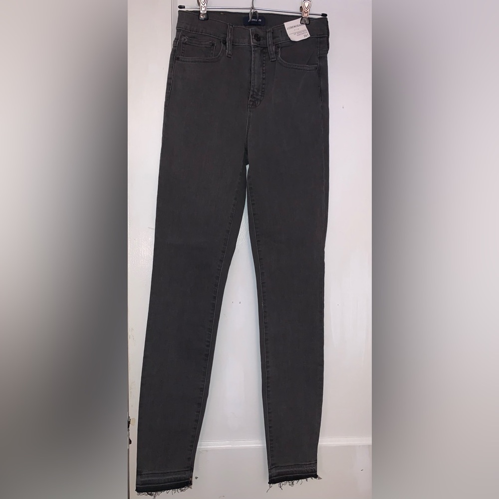 ✨NWT J. Crew 10” High-Rose Toothpick 26T Grey Jeans
